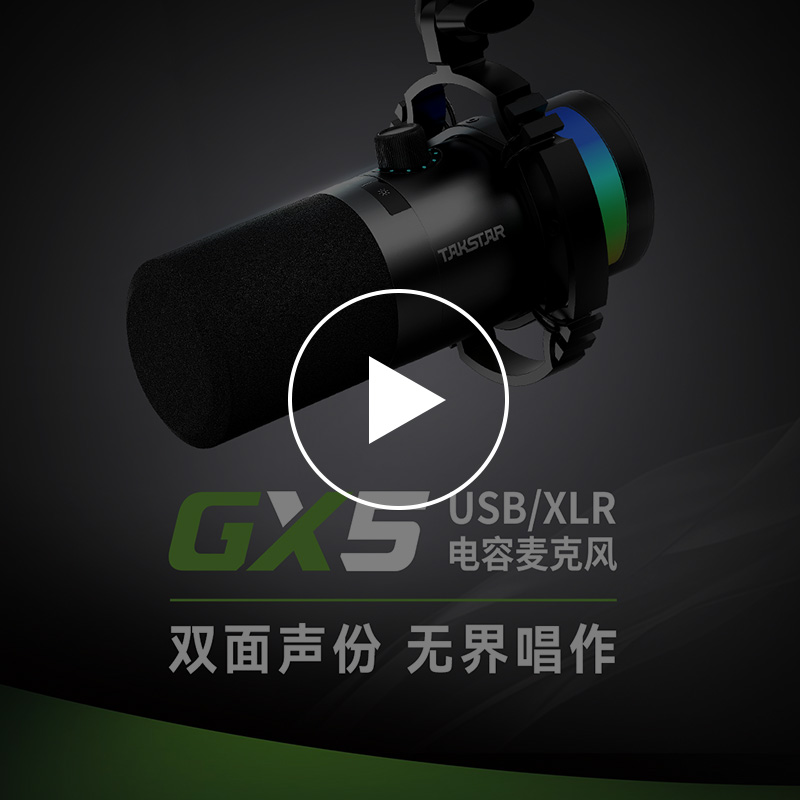 GX5USB/XLR电容麦克风-产品信息-得胜官网